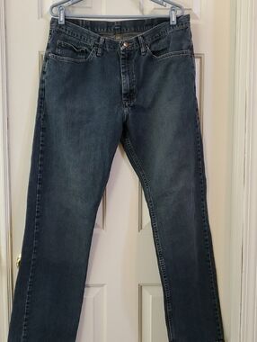 Men's 36x34 Classic Straight Jeans - Dark Blue